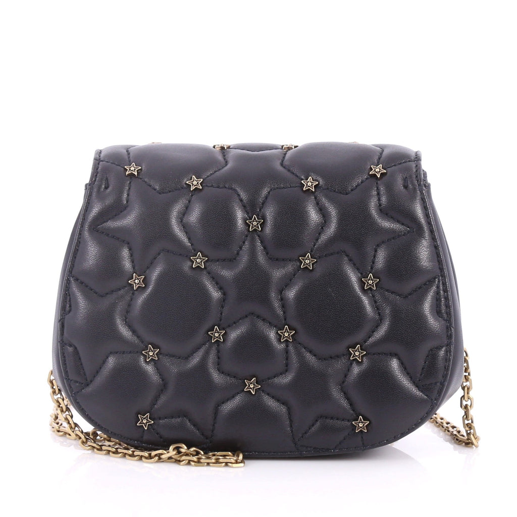 Dio(r)evolution Round Clutch with Chain Studded Leather Small