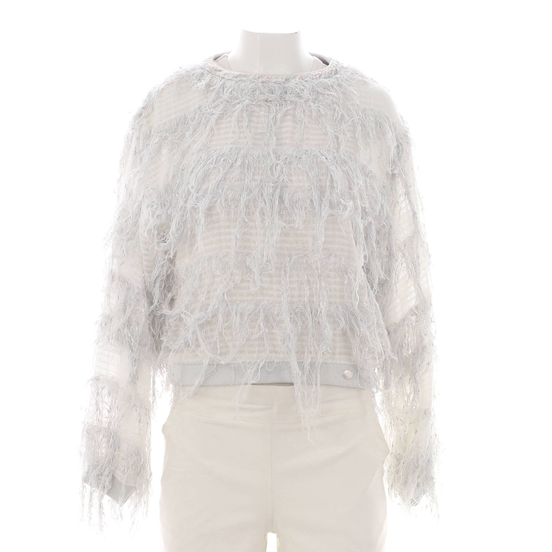 Women's Fringe Sweater Cotton Blend