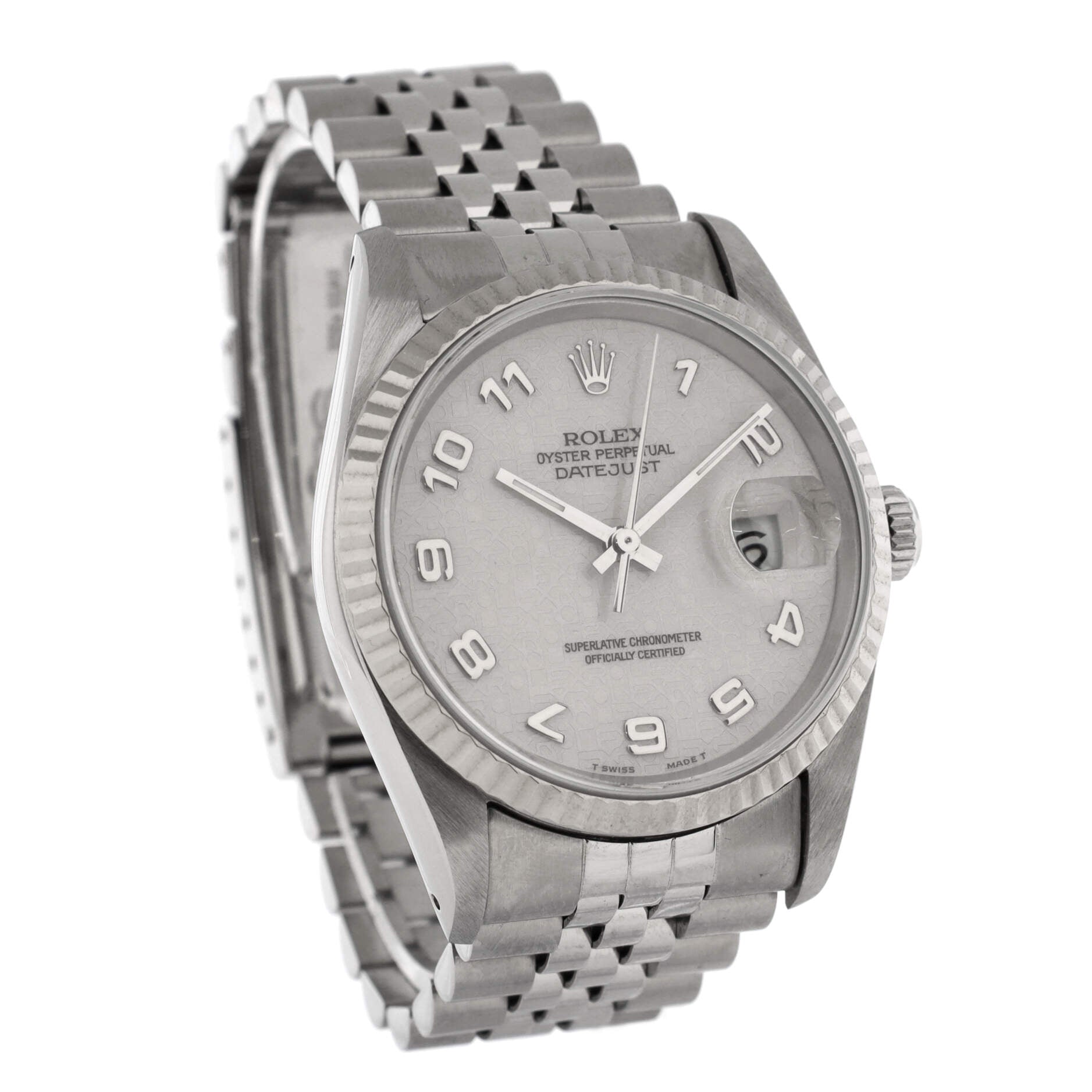 Oyster Perpetual Datejust Automatic Watch Stainless Steel and White Gold 36