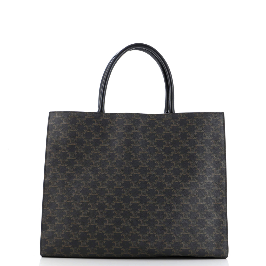 Horizontal Logo Cabas Tote Triomphe Coated Canvas