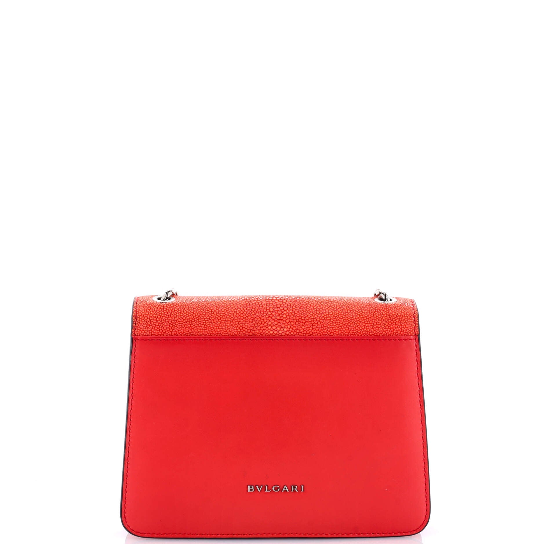 Serpenti Forever Square Shoulder Bag Leather and Stingray Small