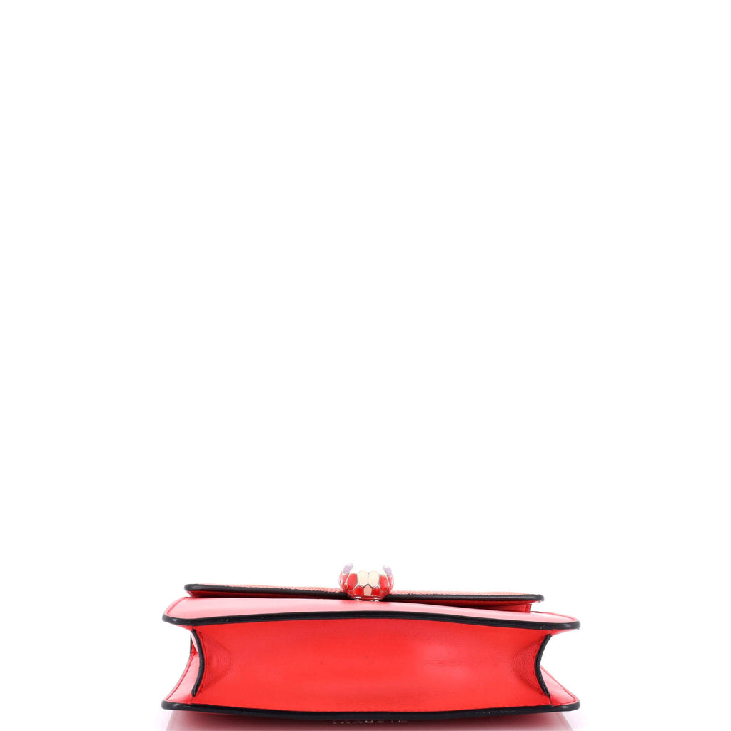 Serpenti Forever Square Shoulder Bag Leather and Stingray Small
