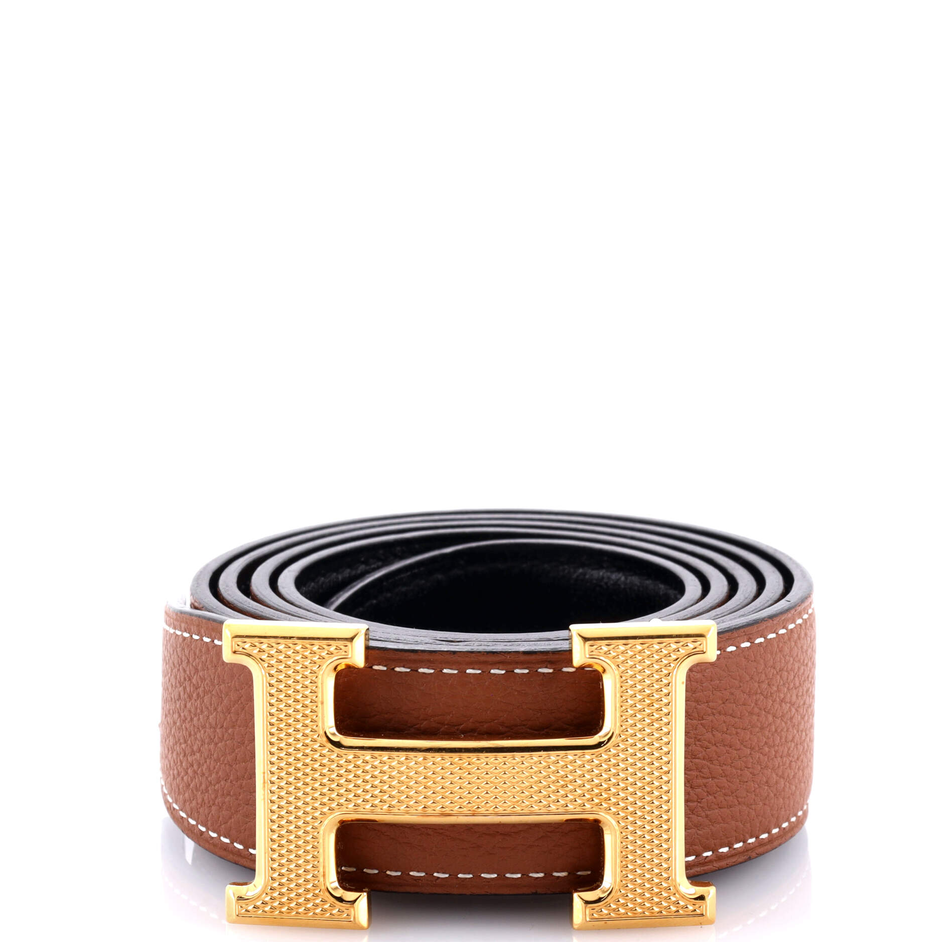 Constance Reversible Belt Leather with Guilloche Hardware Medium 85