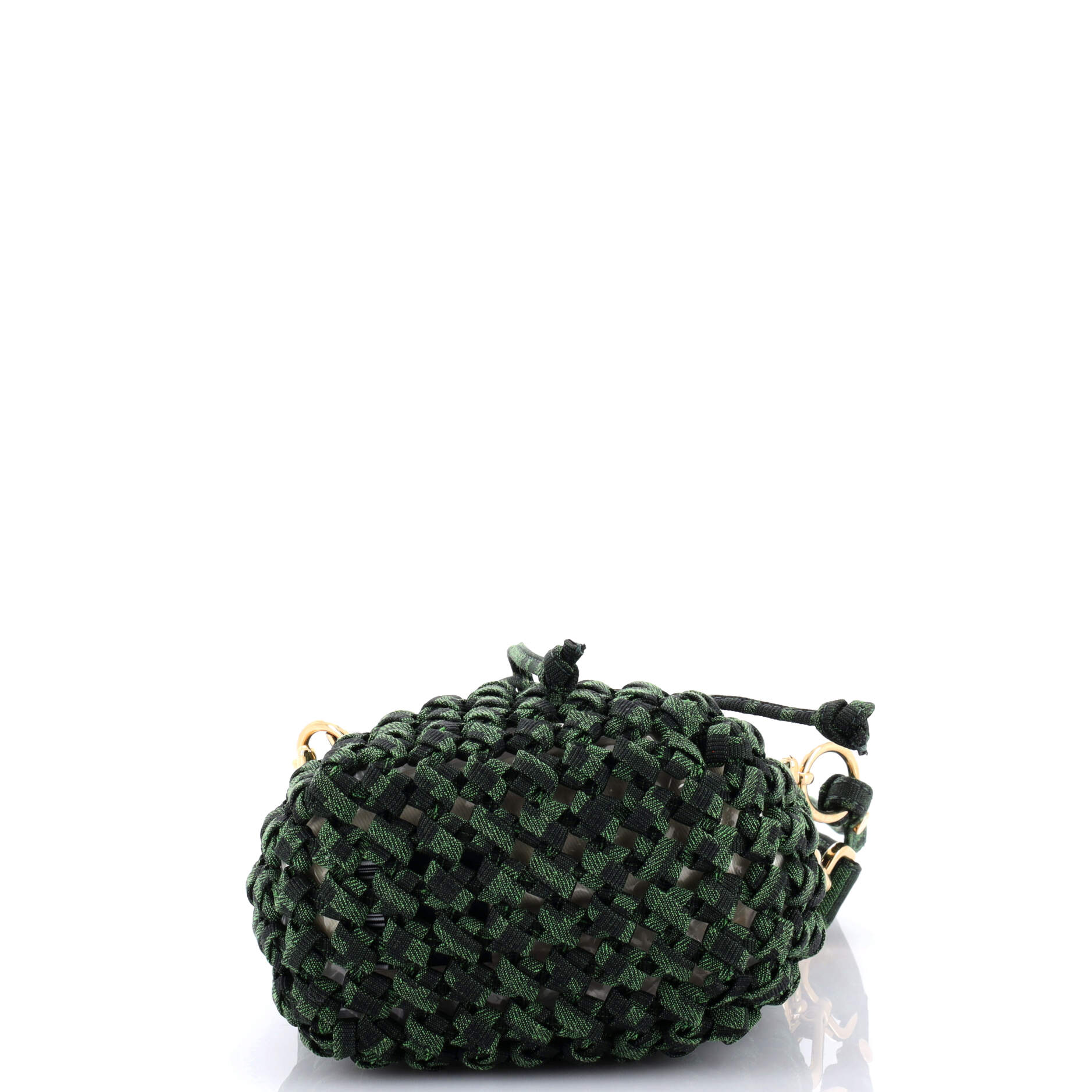 Mon Tresor Bucket Bag Jacquard Interlace Fabric Mini