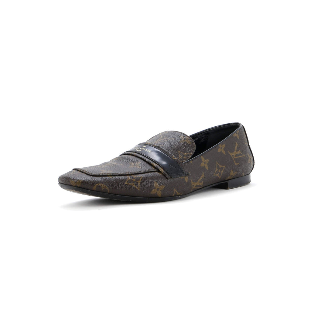 Women's Upper Case Flat Loafers Monogram Canvas
