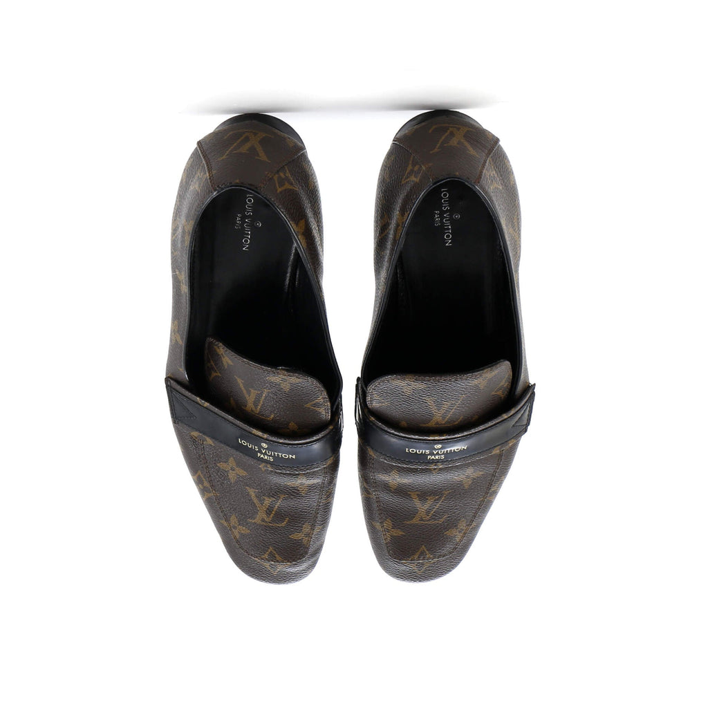 Women's Upper Case Flat Loafers Monogram Canvas