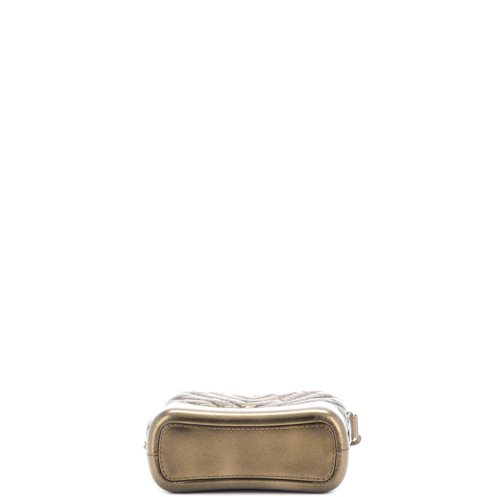 Gabrielle Hobo Chevron Metallic Aged Calfskin Small