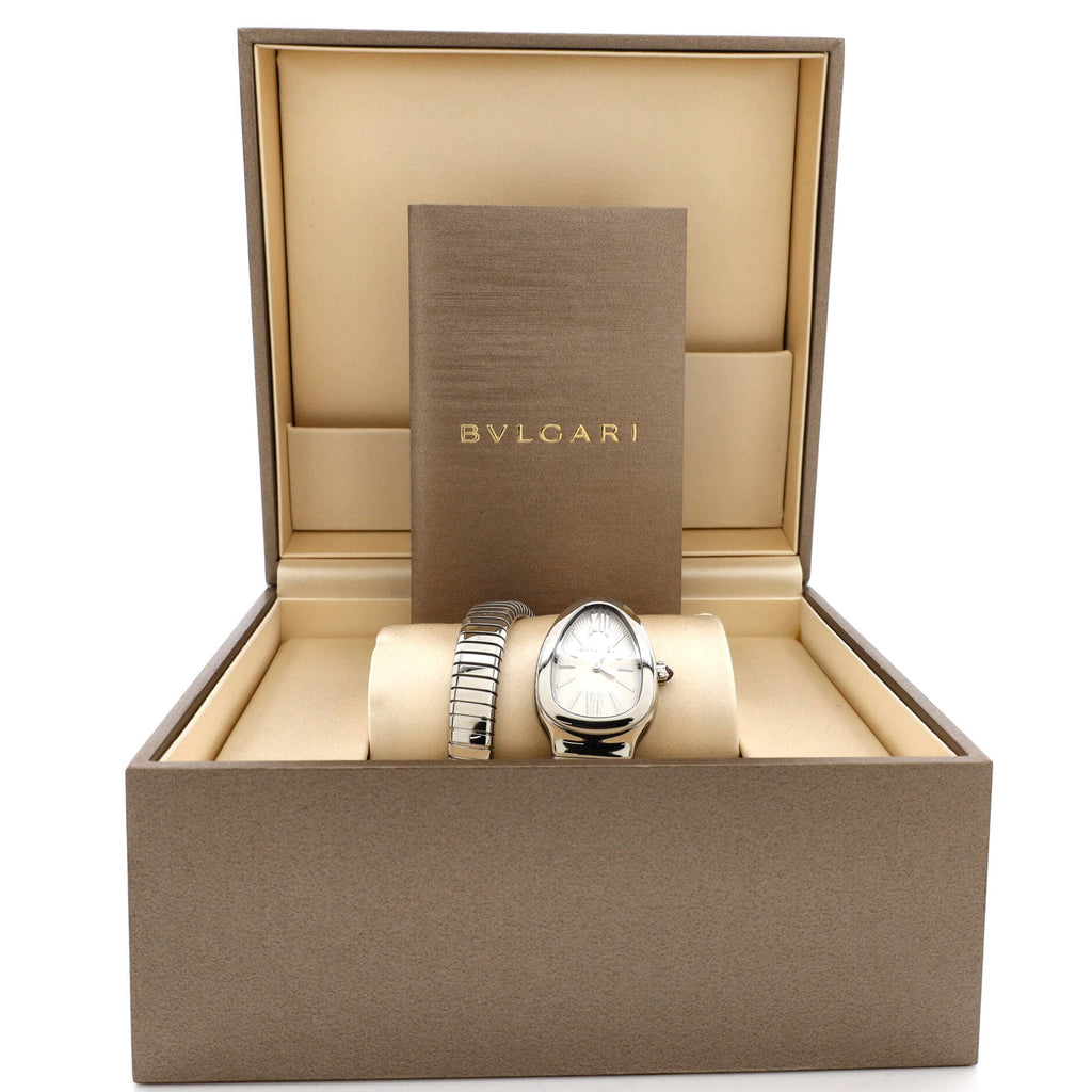 Serpenti Tubogas Single Spiral Quartz Watch Stainless Steel 23