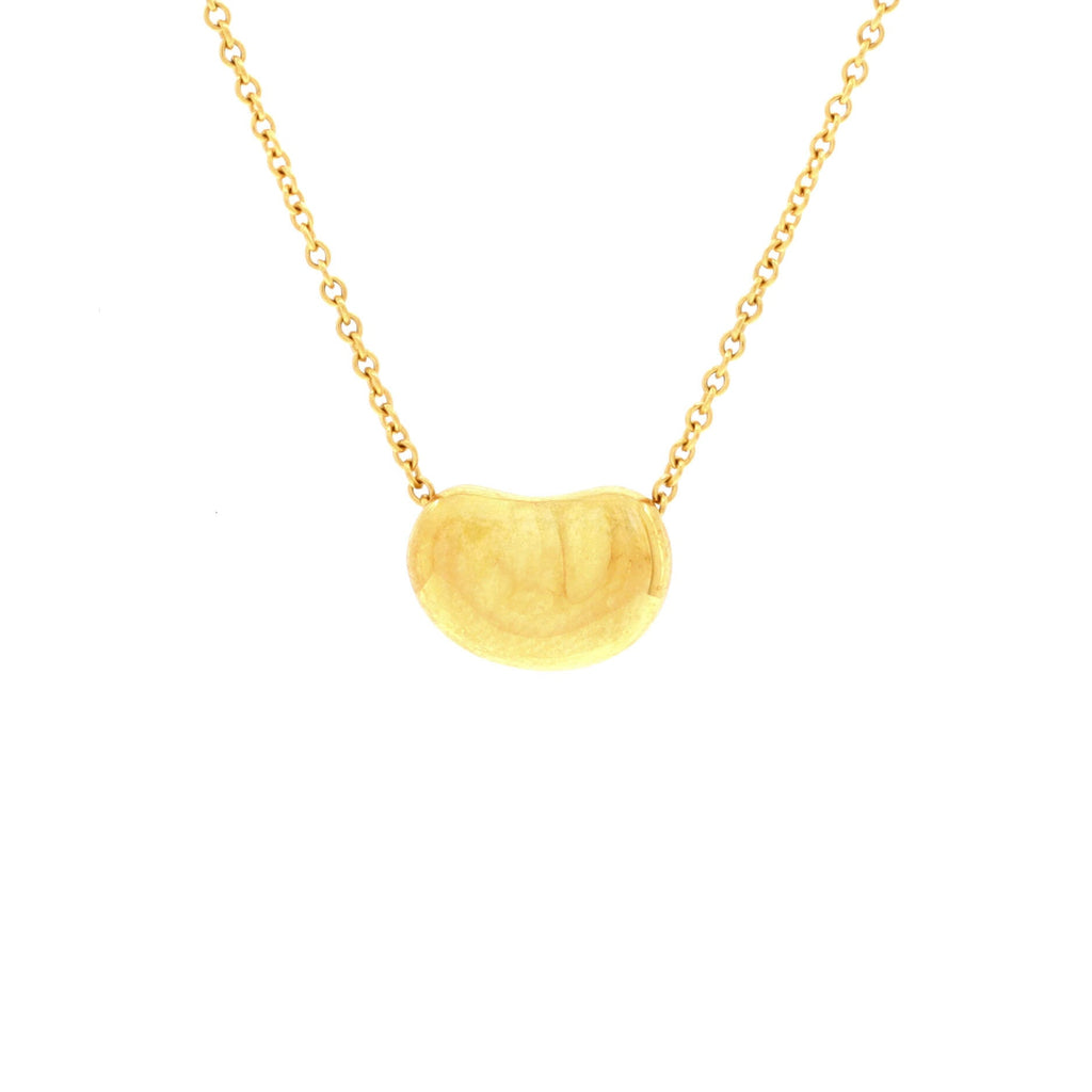 Elsa Peretti Bean Pendant Necklace 18K Yellow Gold 11mm