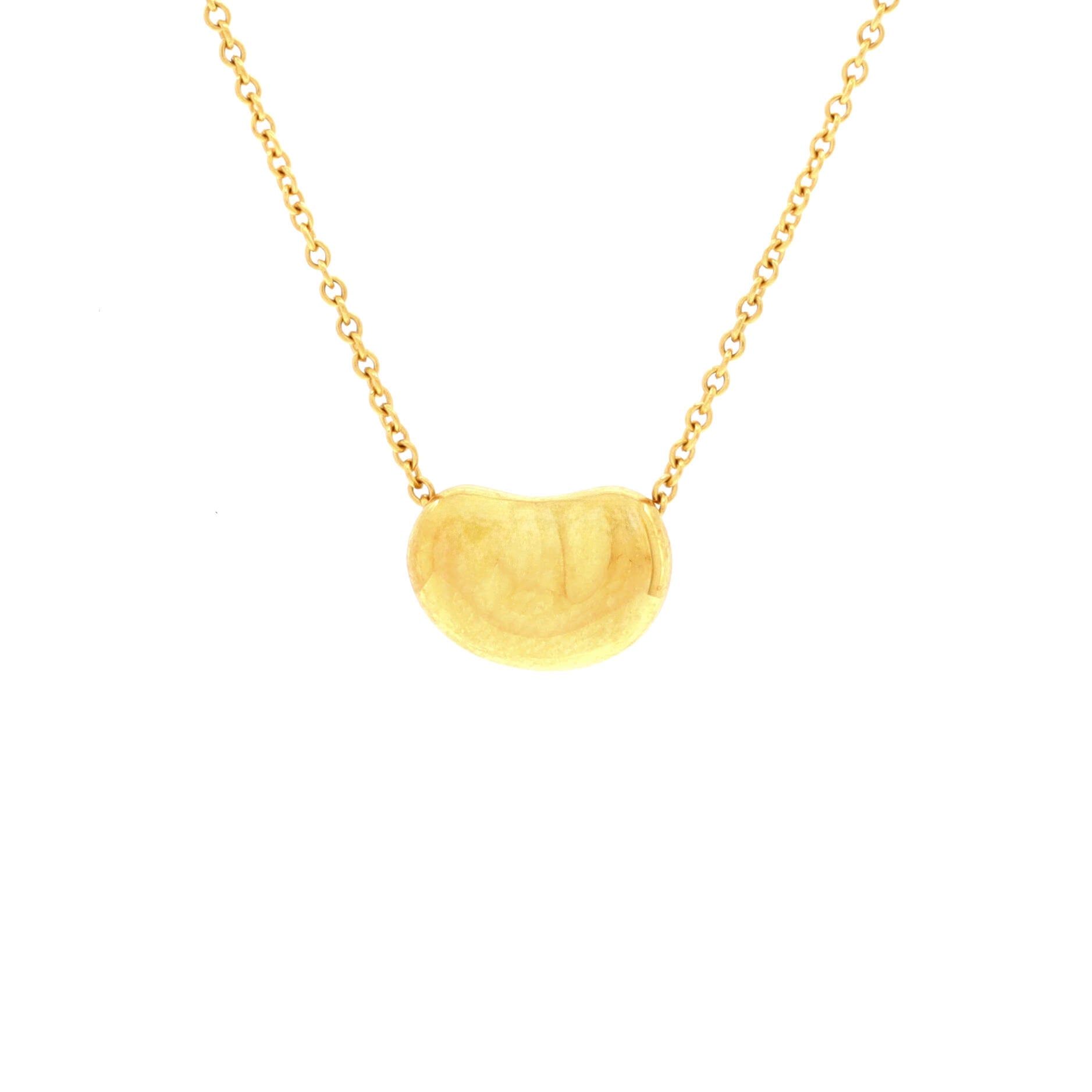 Elsa Peretti Bean Pendant Necklace 18K Yellow Gold 11mm