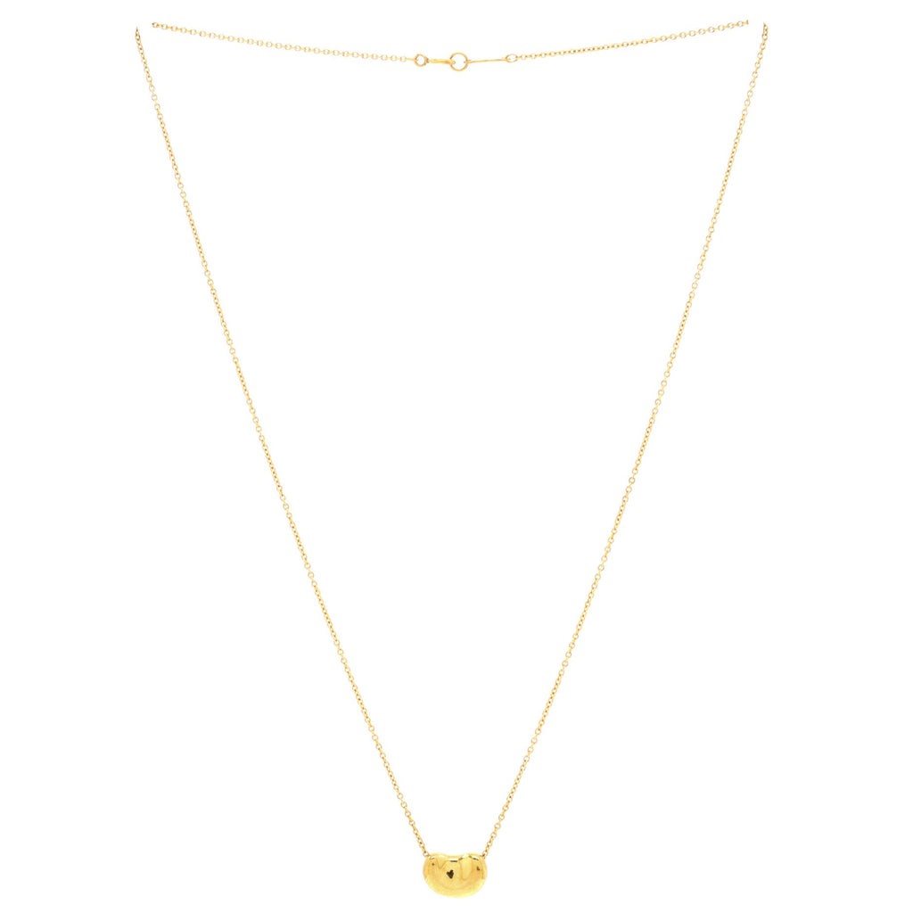 Elsa Peretti Bean Pendant Necklace 18K Yellow Gold 11mm