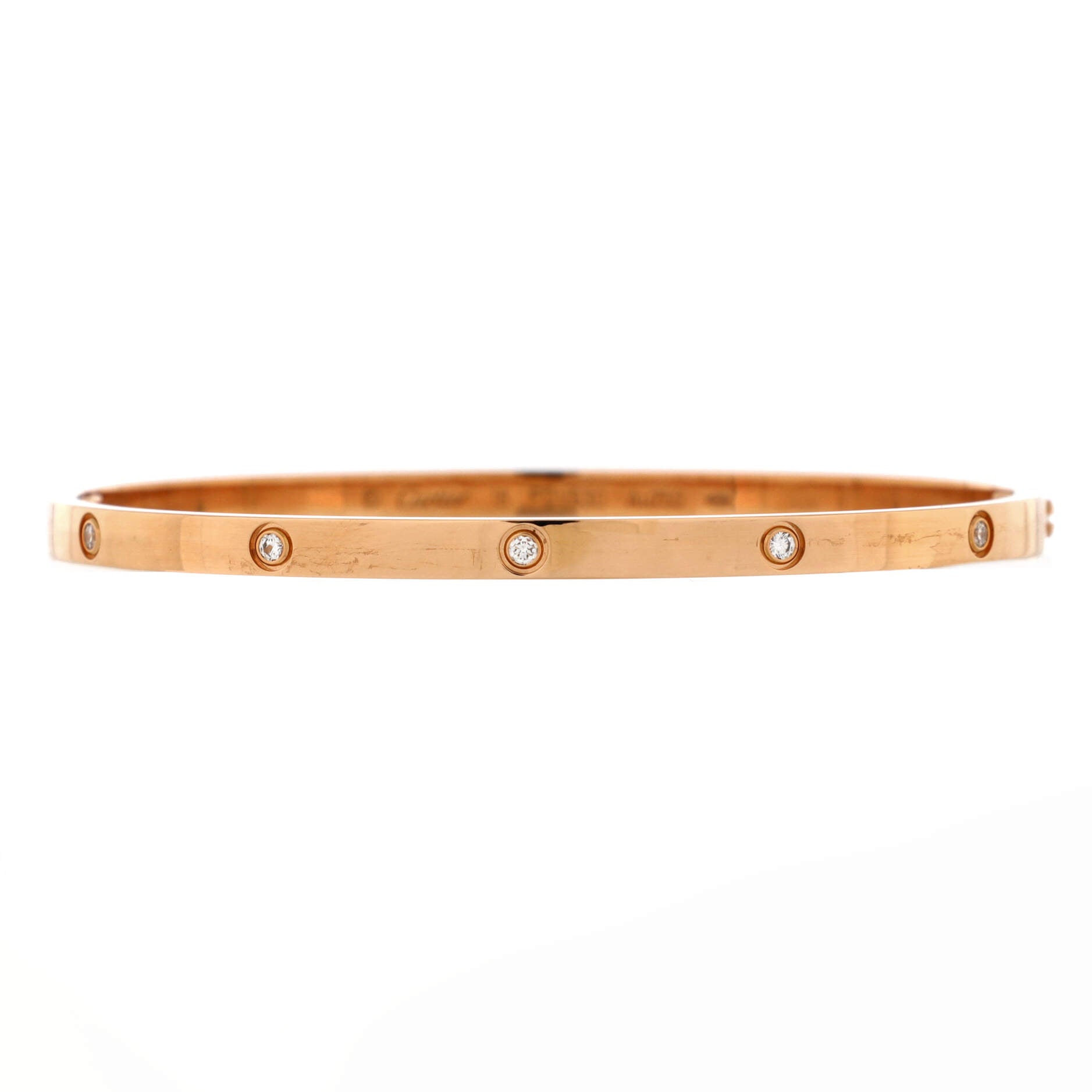 Love 10 Diamond Bracelet 18K Rose Gold with Diamonds Small