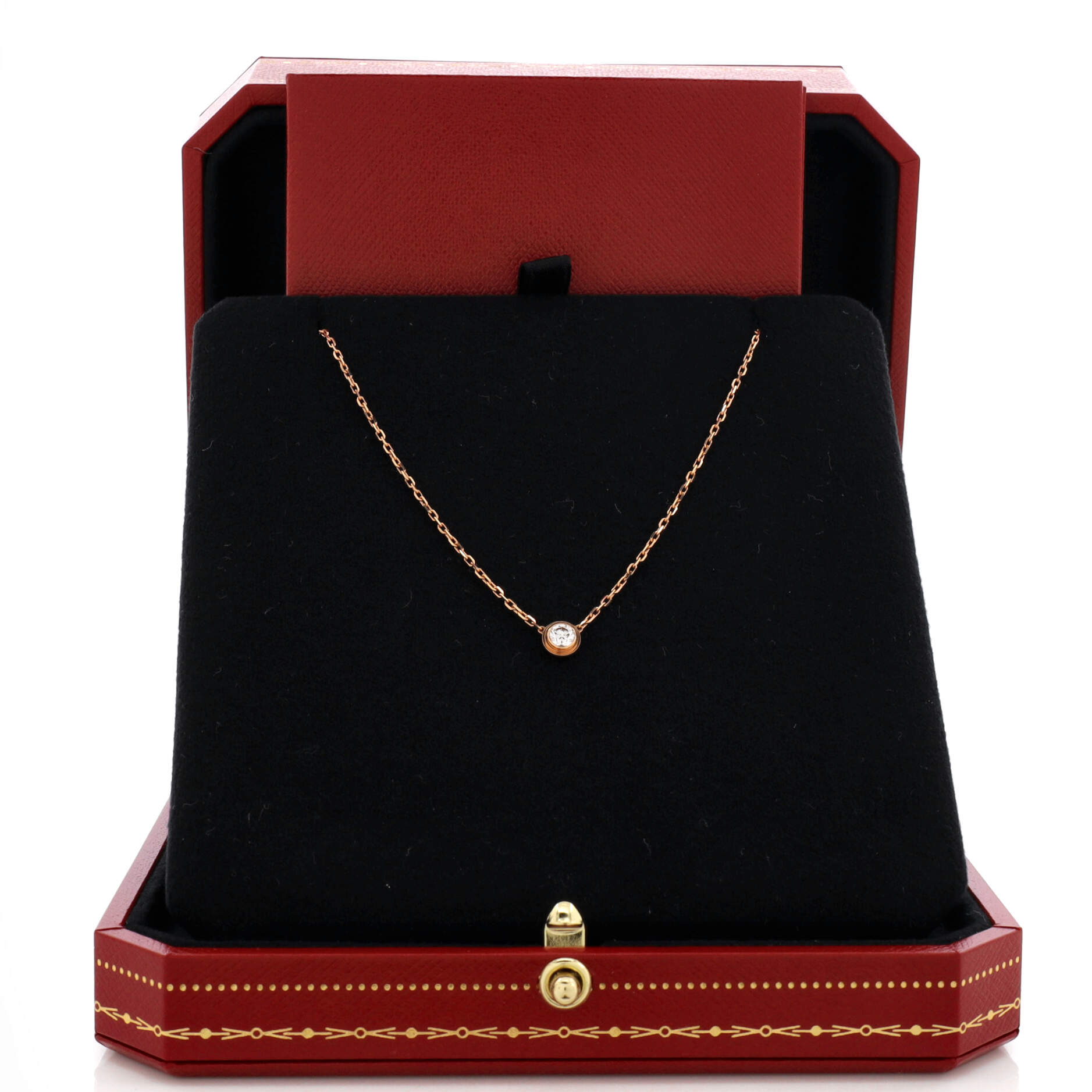 D'Amour Pendant Necklace 18K Rose Gold with Diamond Large