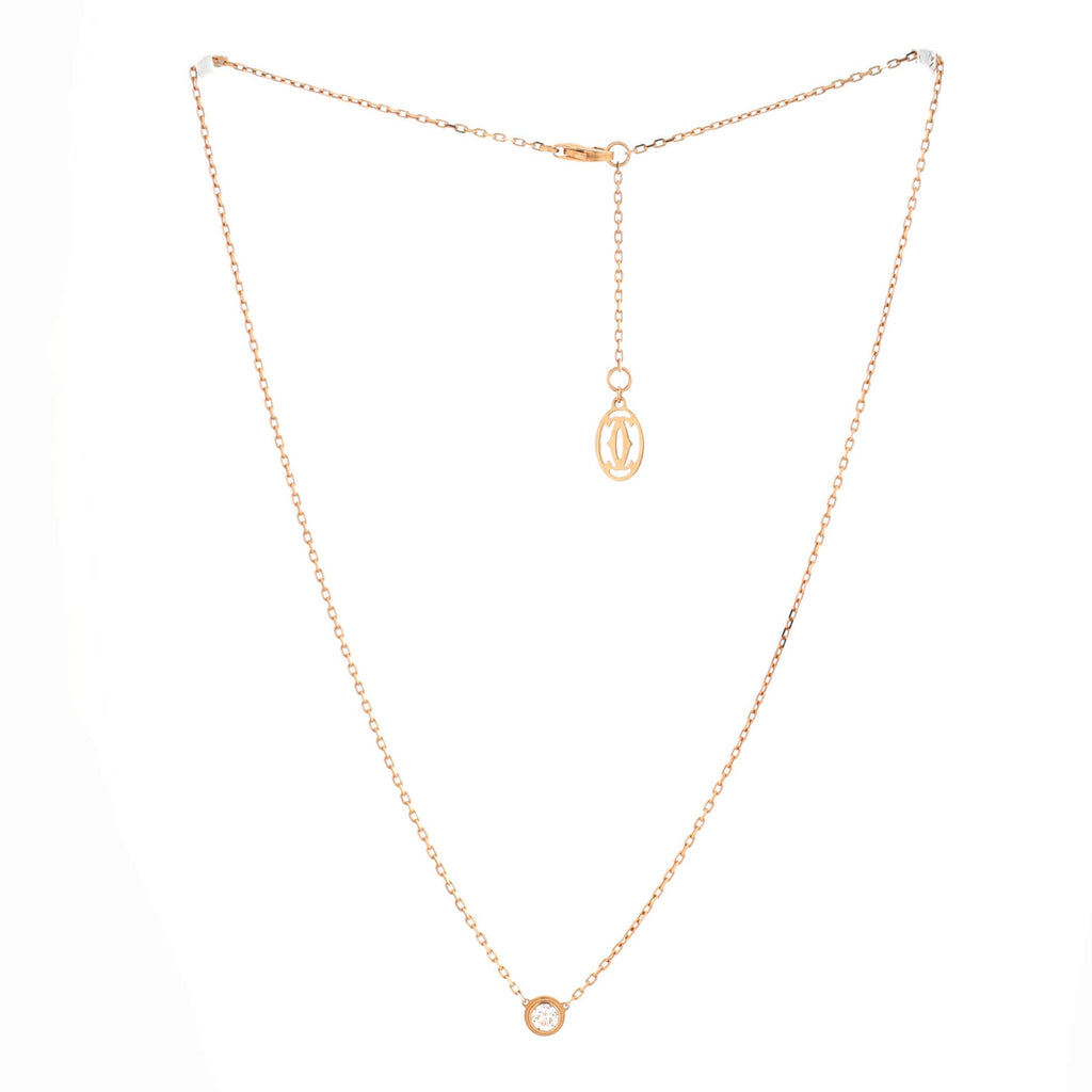 D'Amour Pendant Necklace 18K Rose Gold with Diamond Large