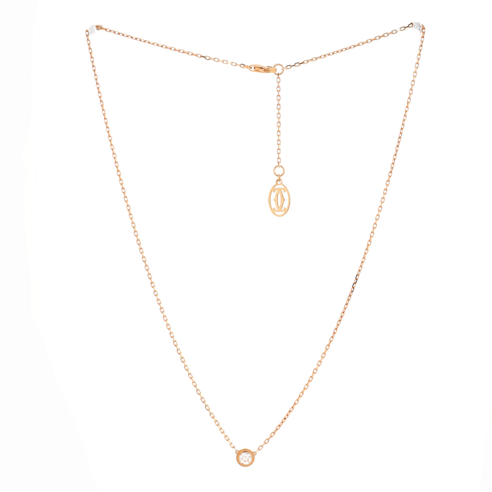 D'Amour Pendant Necklace 18K Rose Gold with Diamond Large