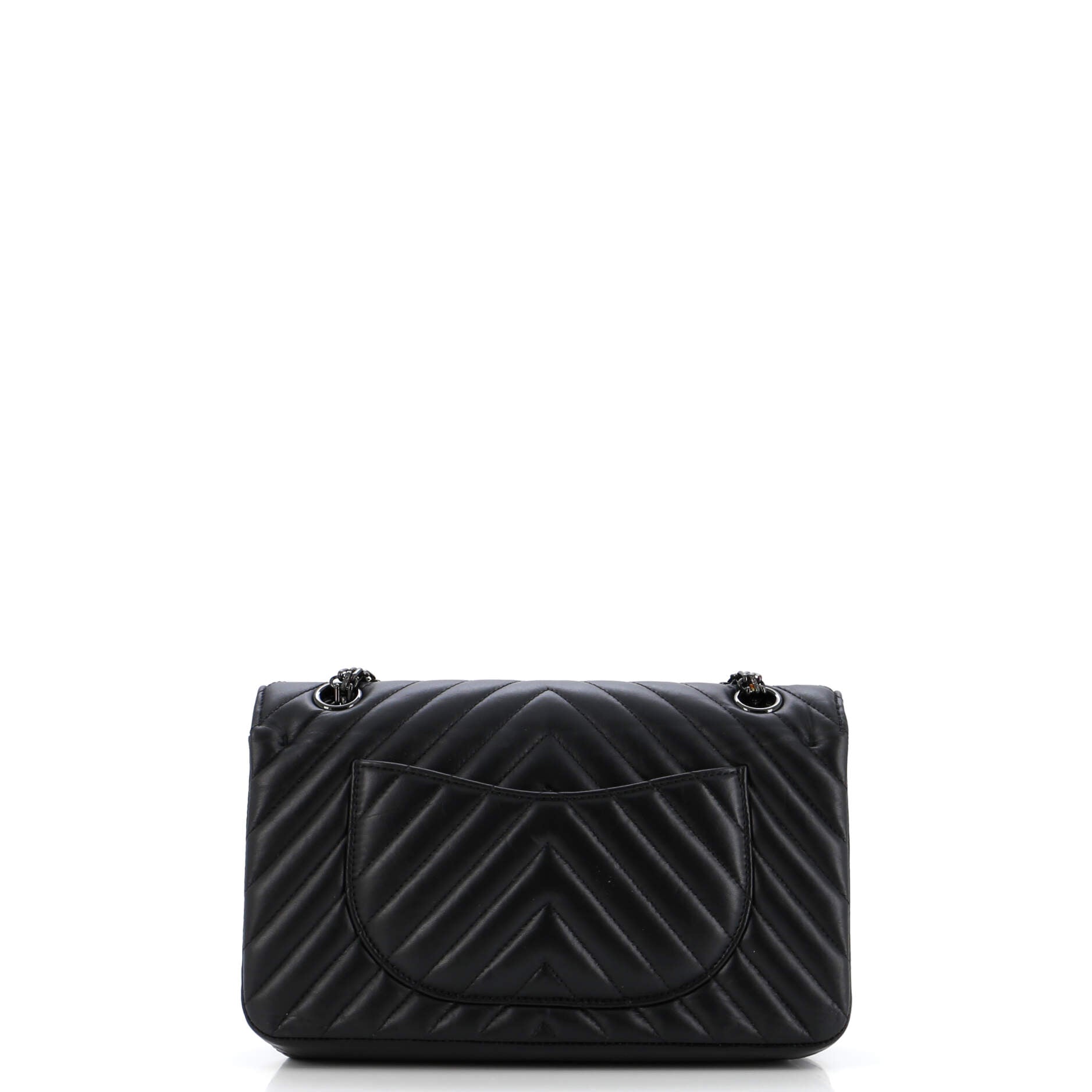So Black Reissue 2.55 Flap Bag Chevron Aged Calfskin 225