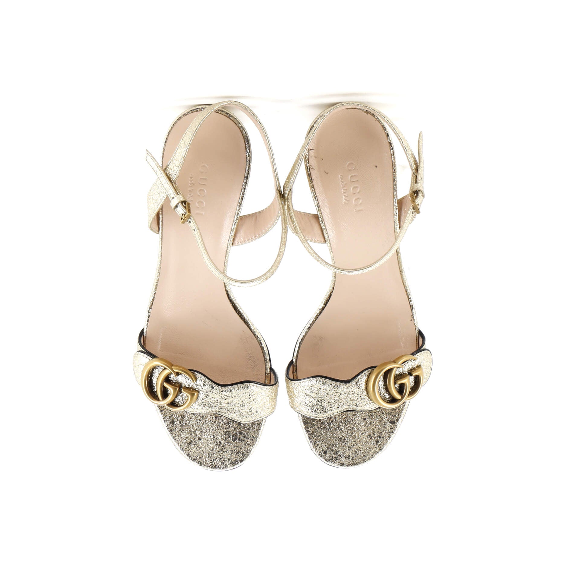 Women's GG Marmont Block Heel Sandals Leather