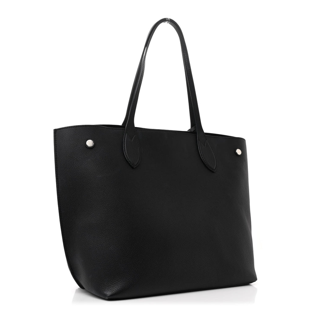 Calfskin Lockme Go Tote Black