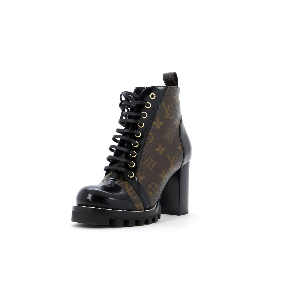 Women's Star Trail Ankle Boots Monogram Canvas with Patent