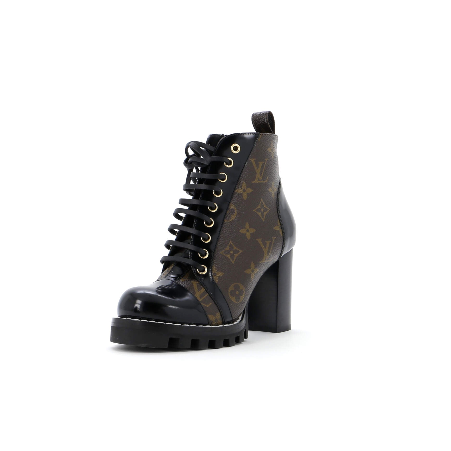Women's Star Trail Ankle Boots Monogram Canvas with Patent