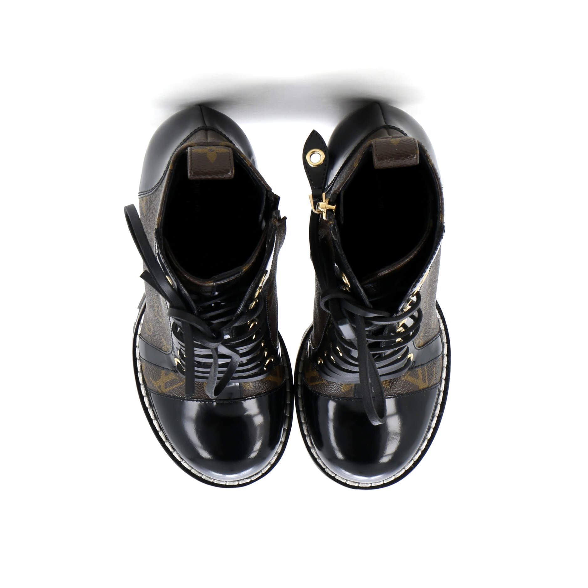Women's Star Trail Ankle Boots Monogram Canvas with Patent