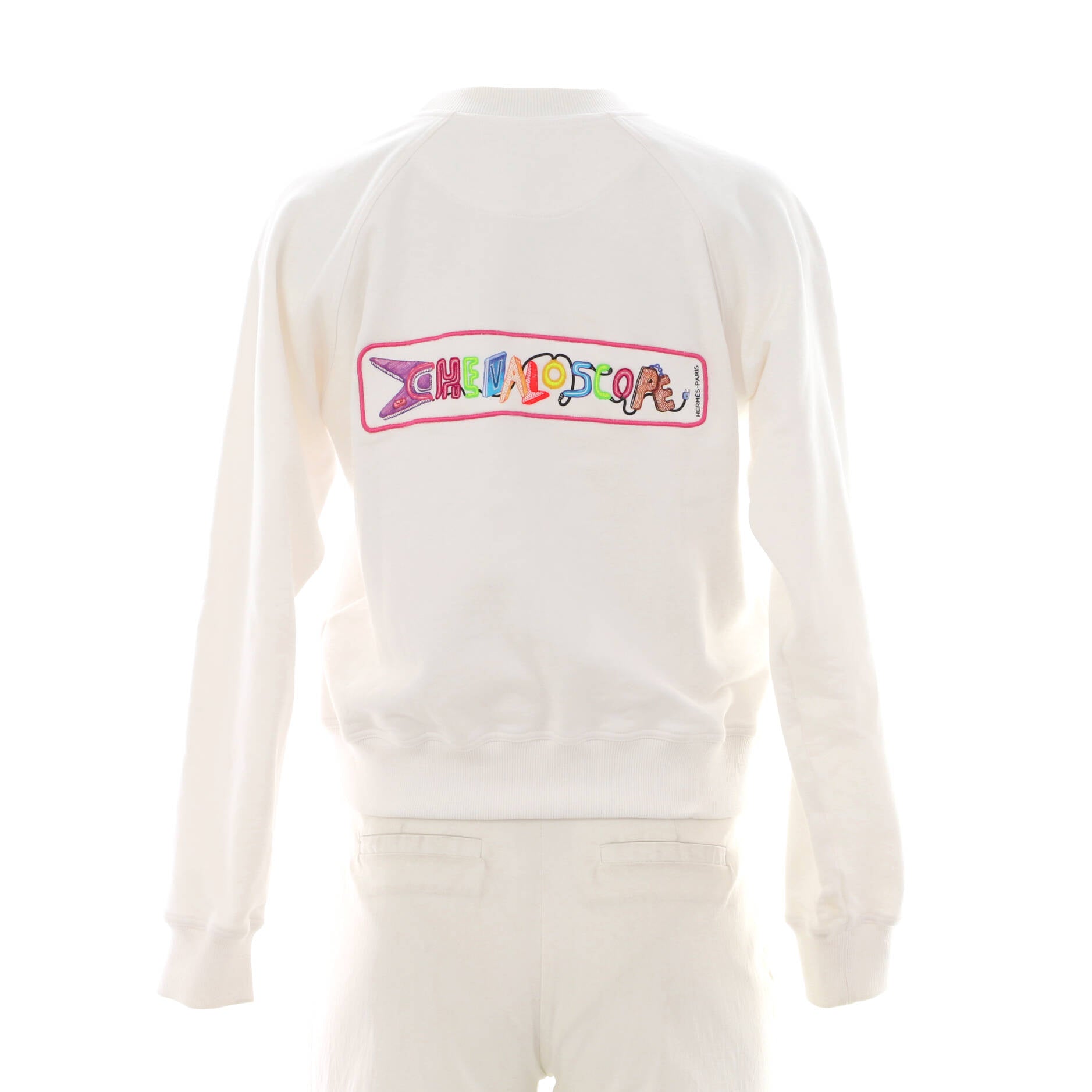Women's Chevaloscope Crewneck Sweater Embroidered Cotton
