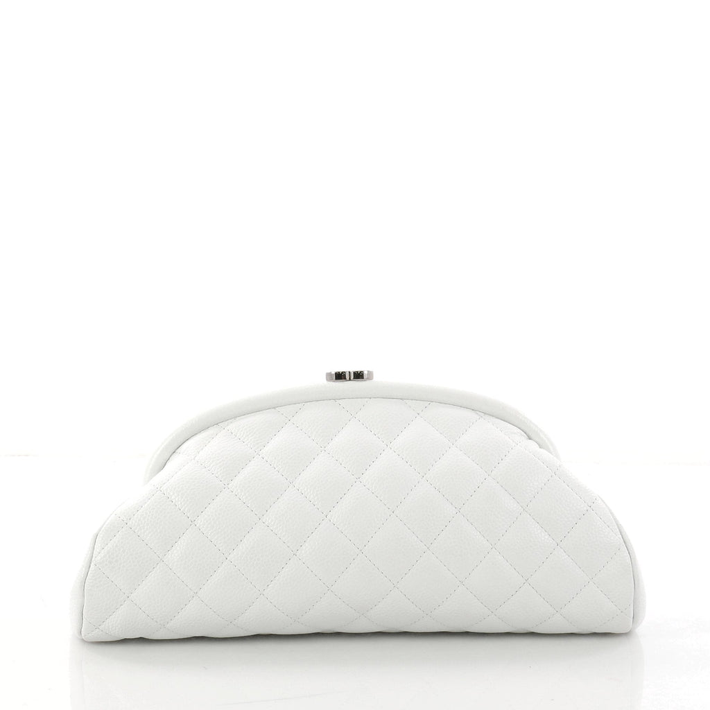 Timeless Clutch Quilted Caviar