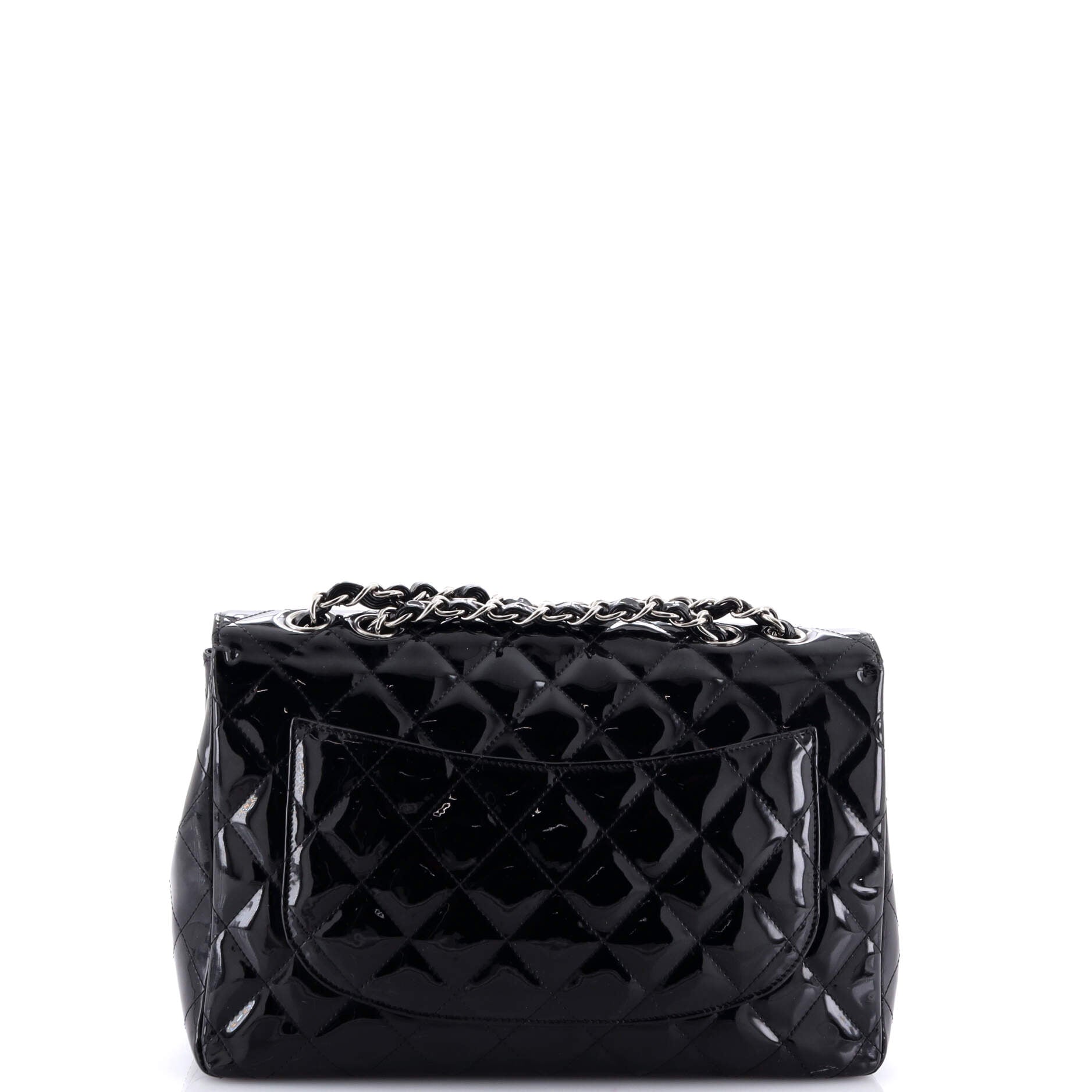 Vintage Classic Single Flap Bag Quilted Patent Jumbo