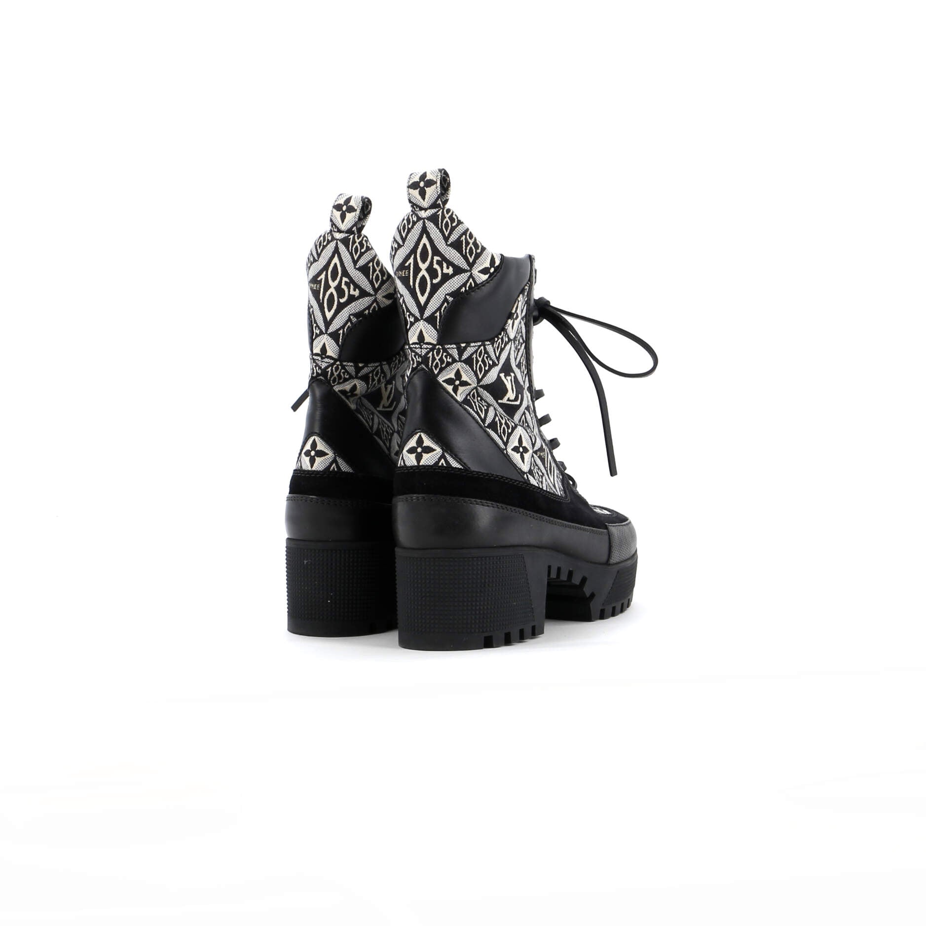 Women's Laureate Platform Desert Boots Limited Edition Since 1854 Monogram Jacquard with Suede and Leather