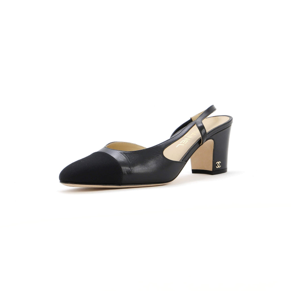 Women’s Cap Toe Slingback Pumps Leather