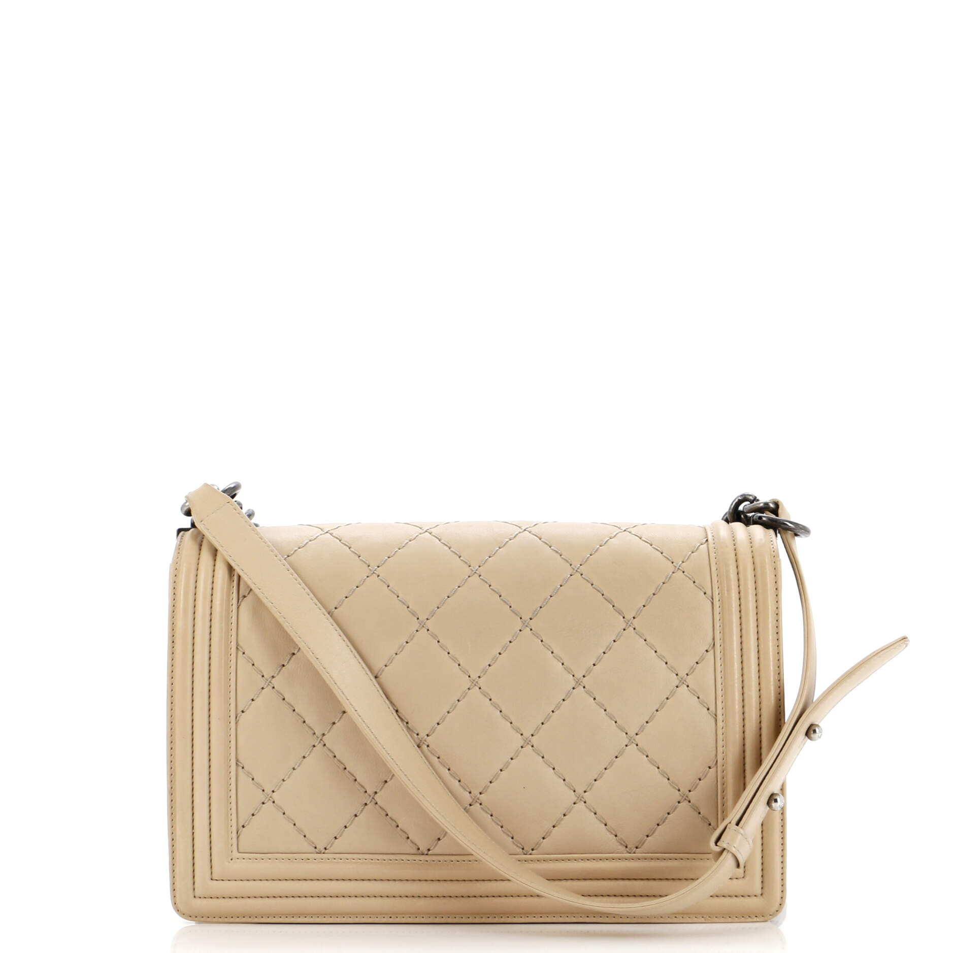 Stitch Boy Flap Bag Quilted Calfskin New Medium