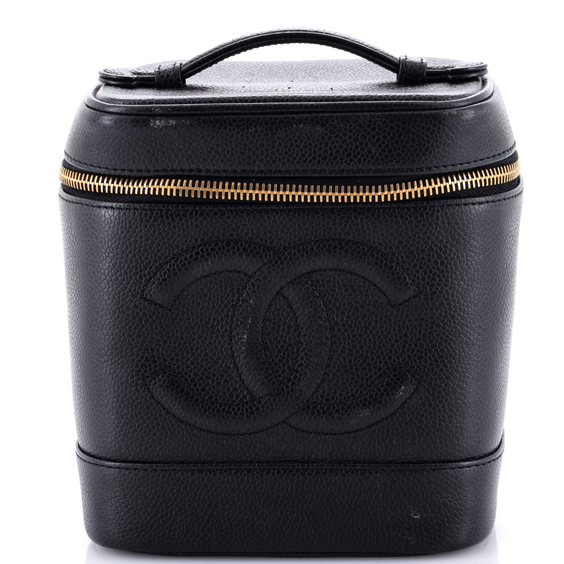 Vintage Timeless Cosmetic Case Caviar Tall
