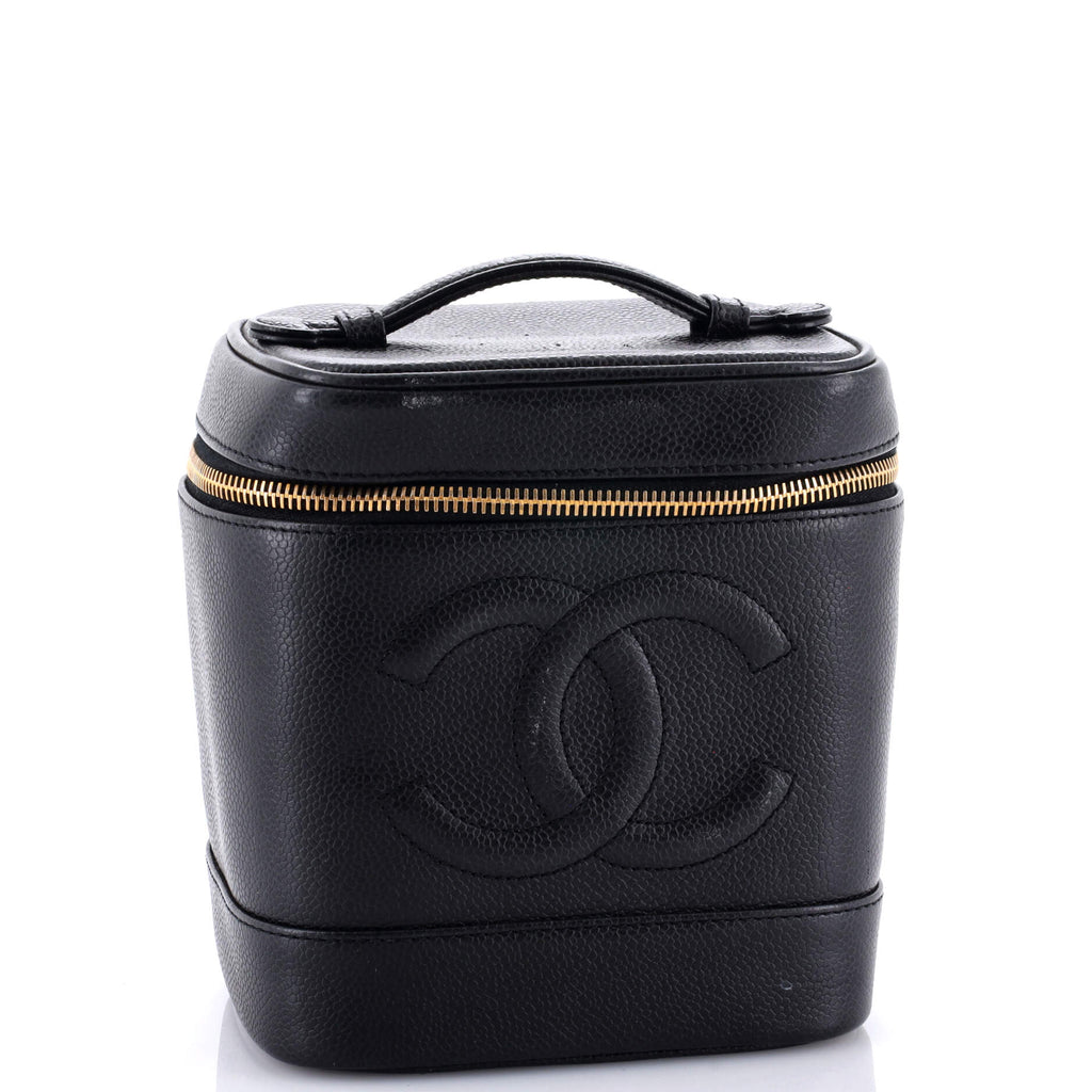 Vintage Timeless Cosmetic Case Caviar Tall