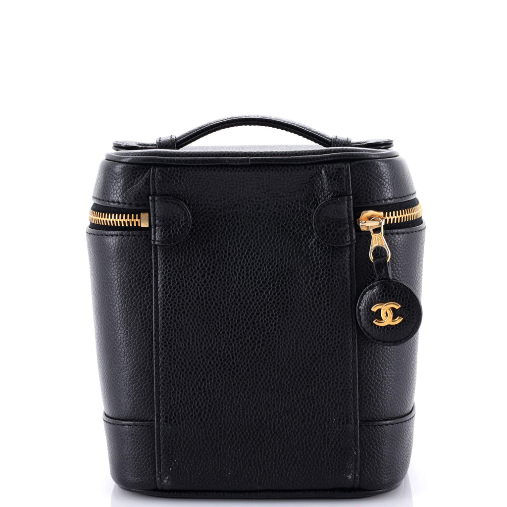 Vintage Timeless Cosmetic Case Caviar Tall