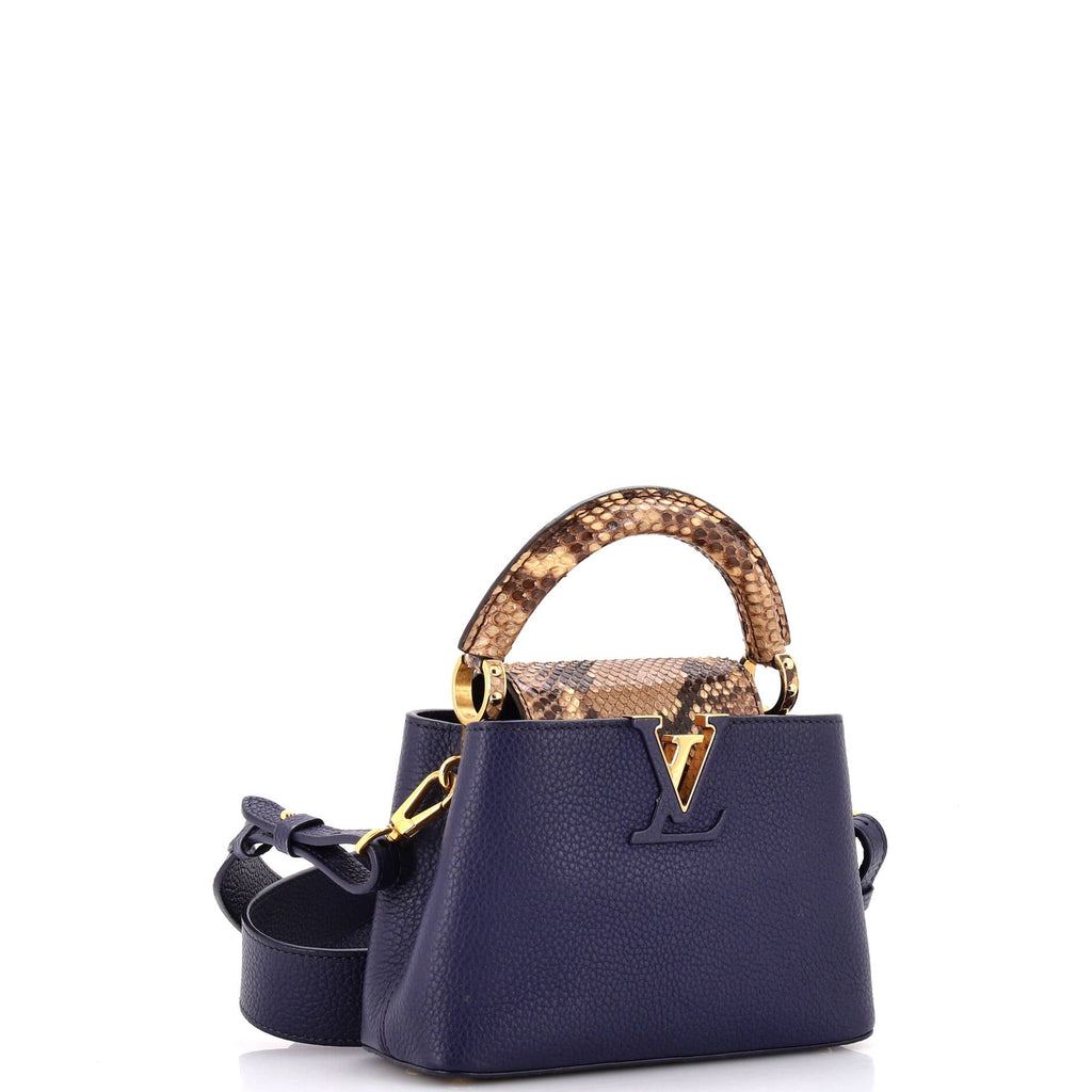 Capucines Bag Leather with Snakeskin Mini