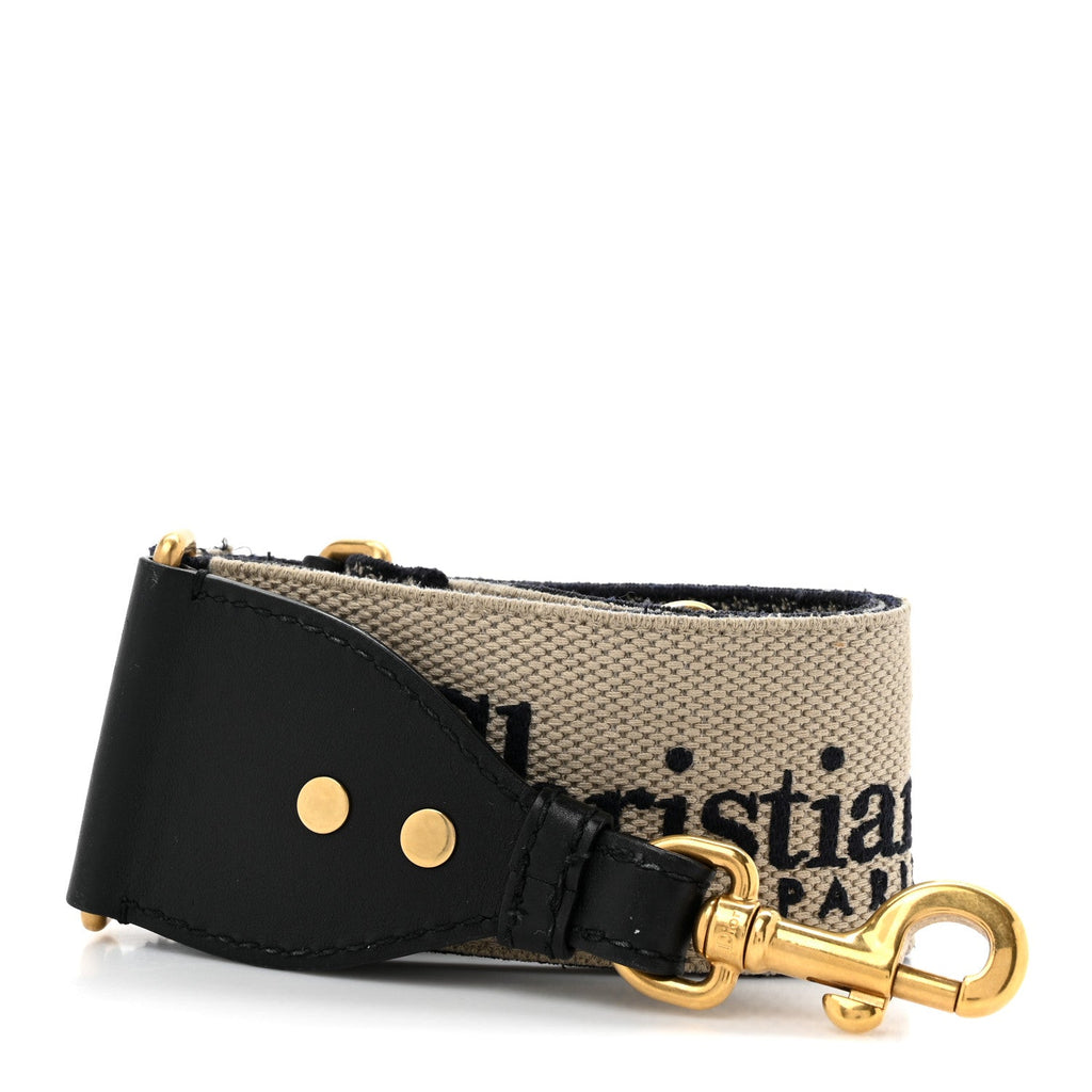 Canvas Embroidered Shoulder Strap Blue