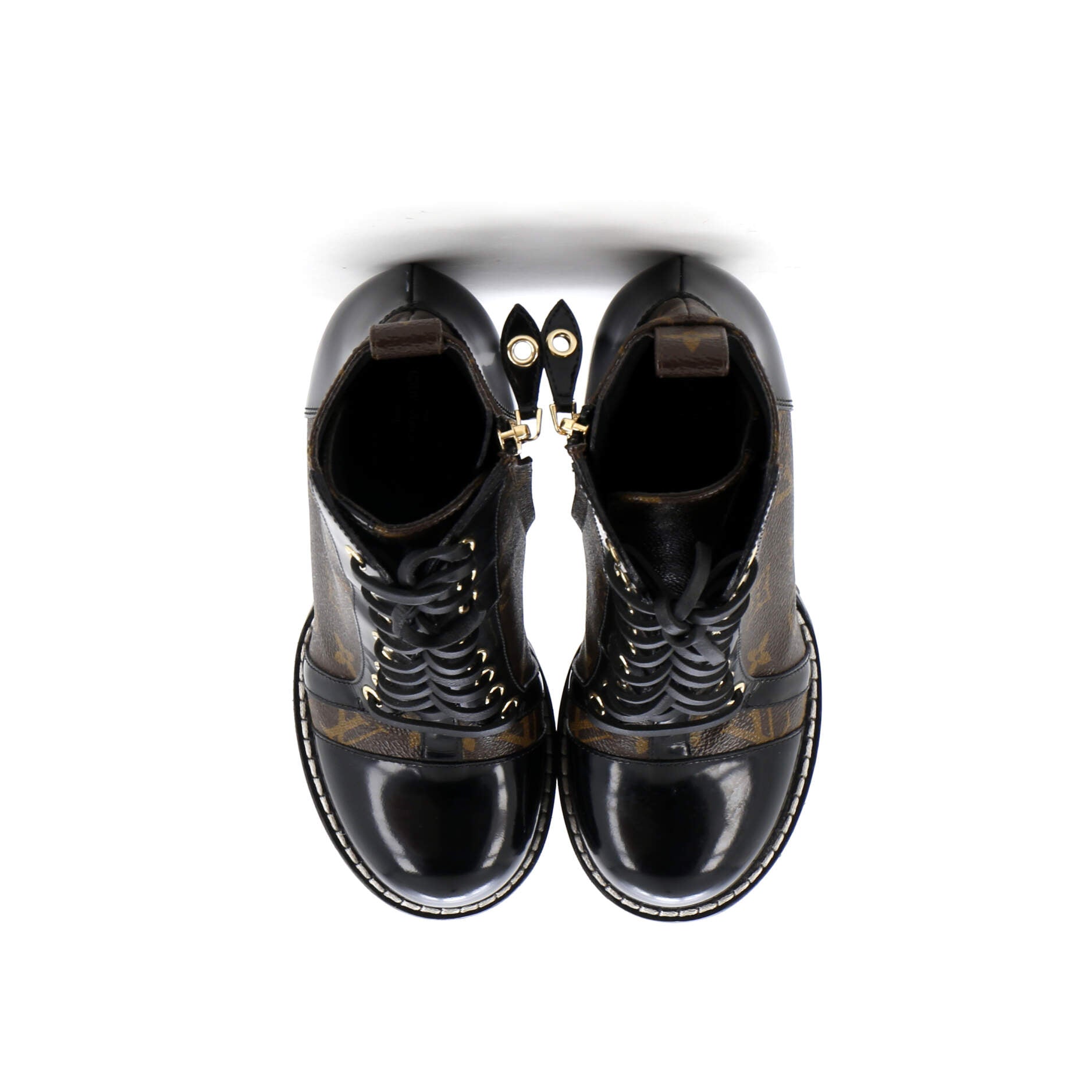 Women's Star Trail Ankle Boots Monogram Canvas with Patent