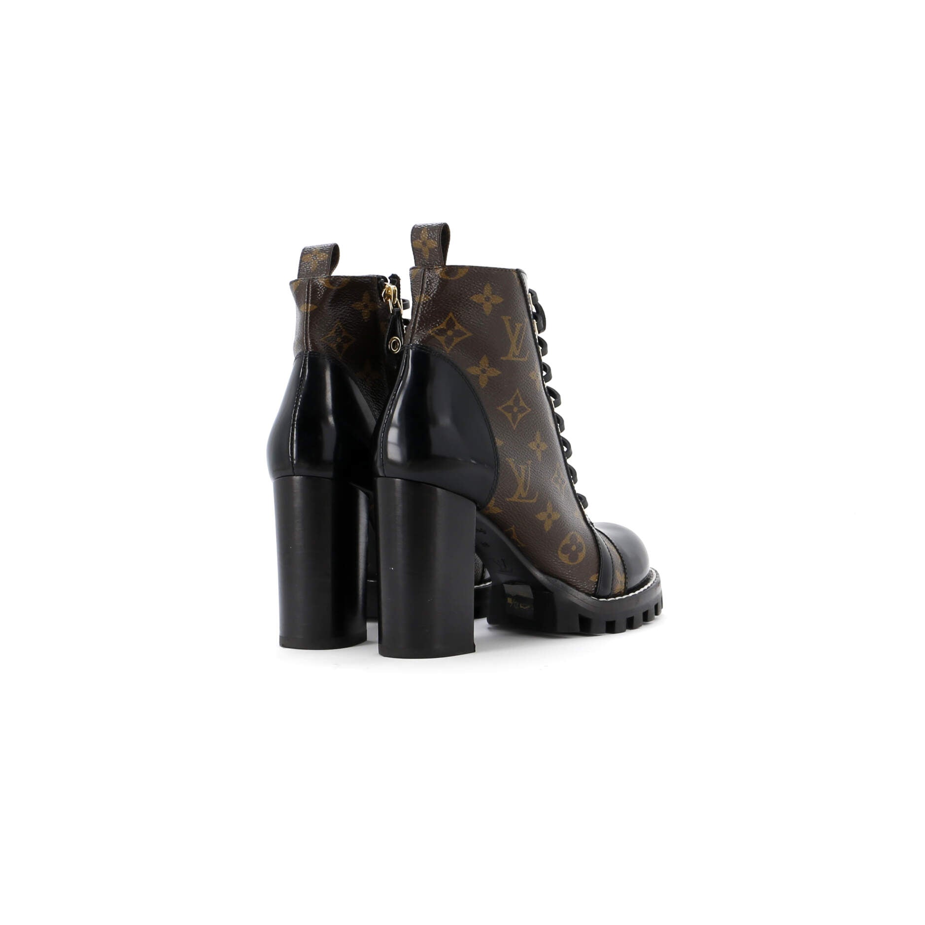 Women's Star Trail Ankle Boots Monogram Canvas with Patent