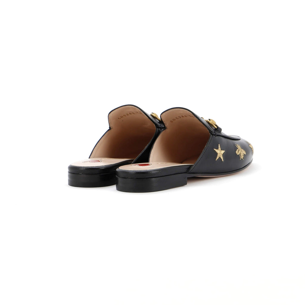 Women's Princetown Mules Embroidered Leather