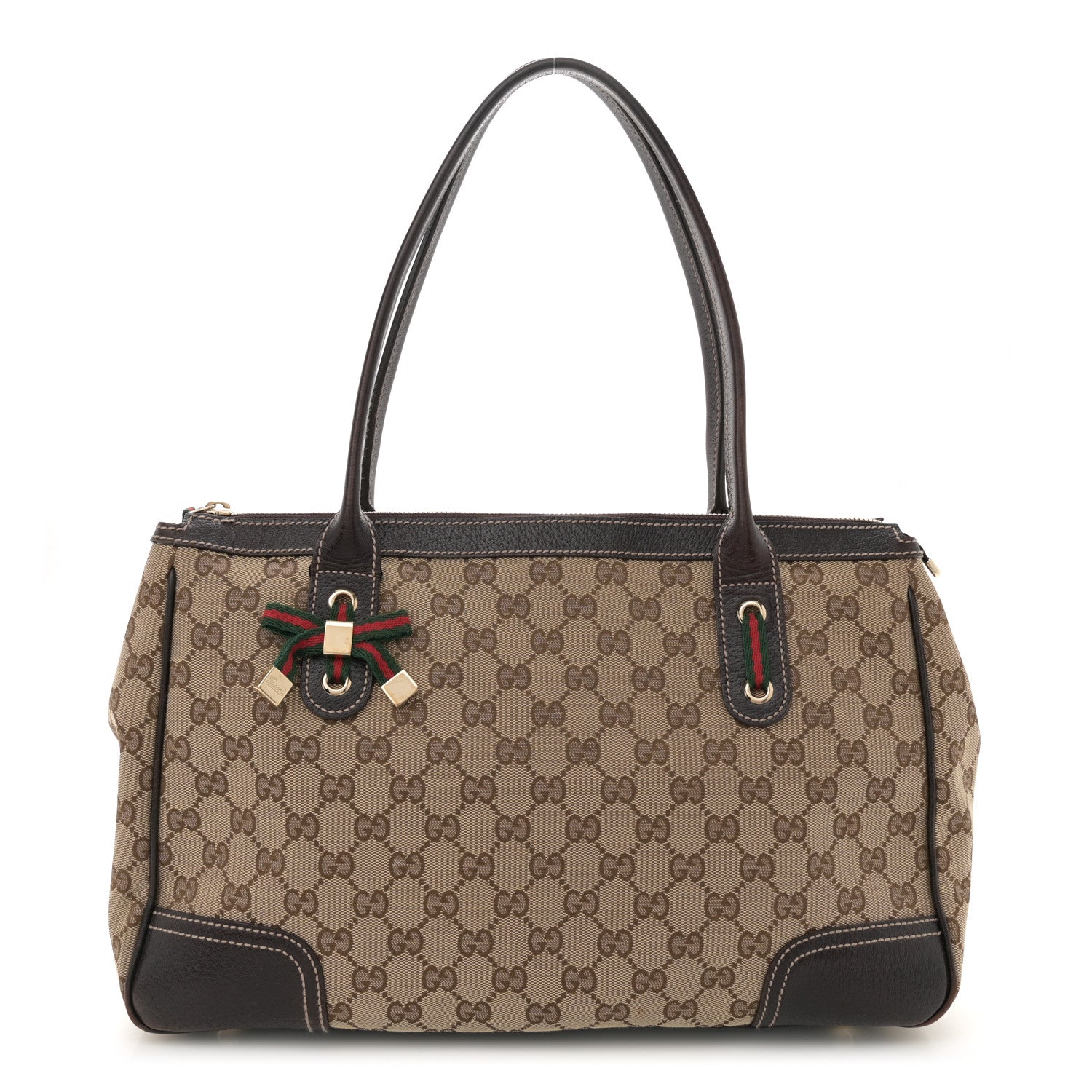 Monogram Medium Princy Tote Dark Brown