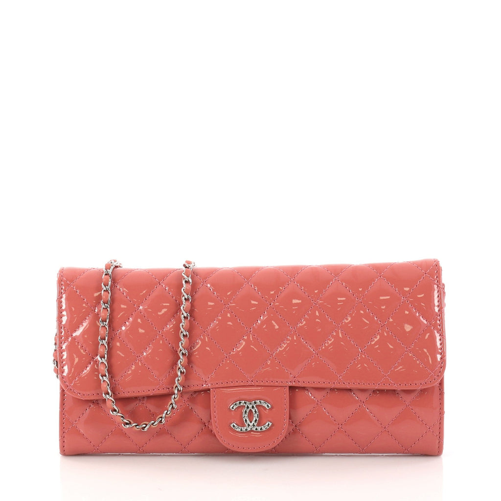 Wallet On Chain Clutch Quilted Patent East West