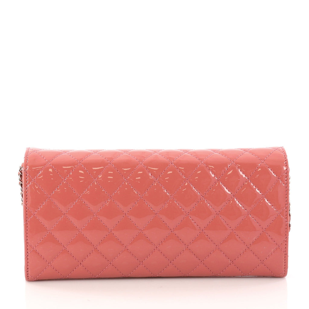 Wallet On Chain Clutch Quilted Patent East West