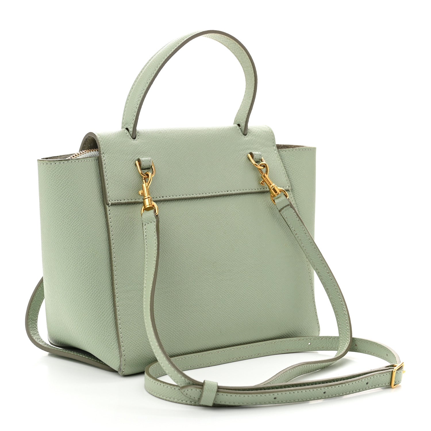 Grained Calfskin Nano Belt Bag Pastel Green