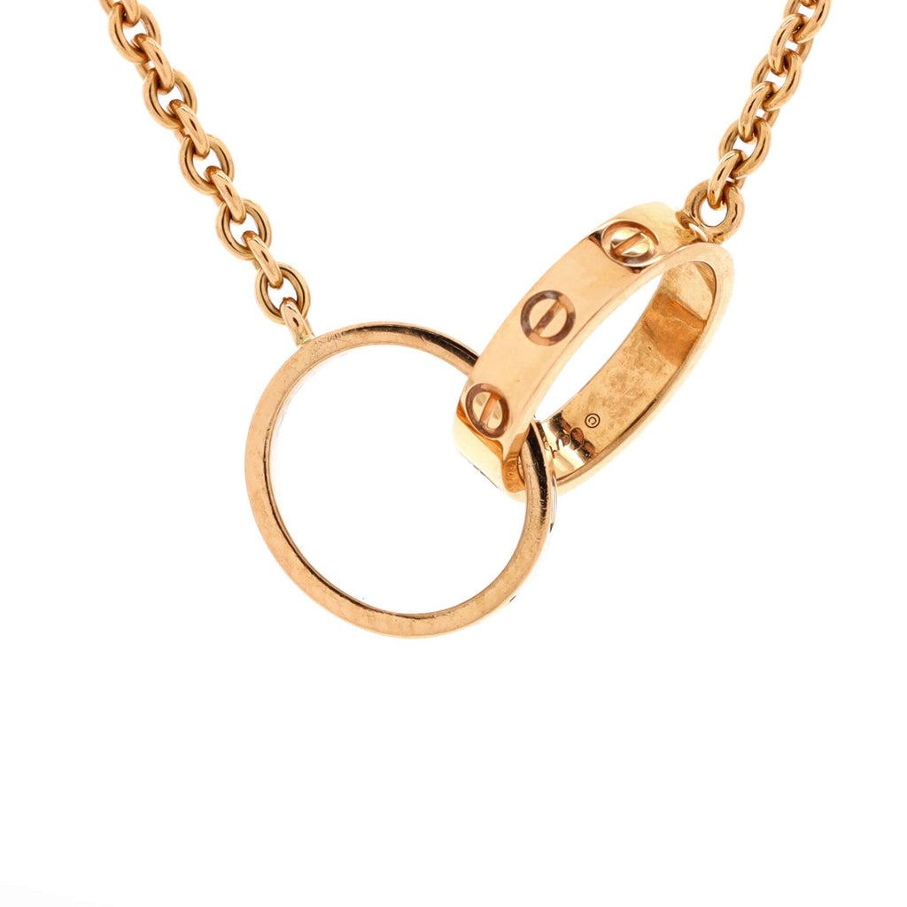 Love Interlocking Necklace 18K Rose Gold