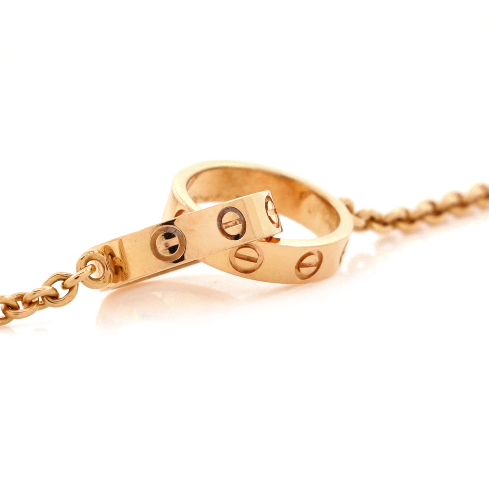 Love Interlocking Necklace 18K Rose Gold