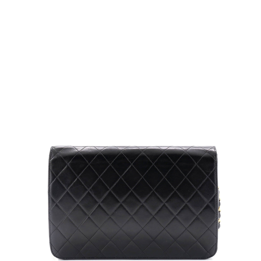 Vintage Clutch with Chain Quilted Leather Medium