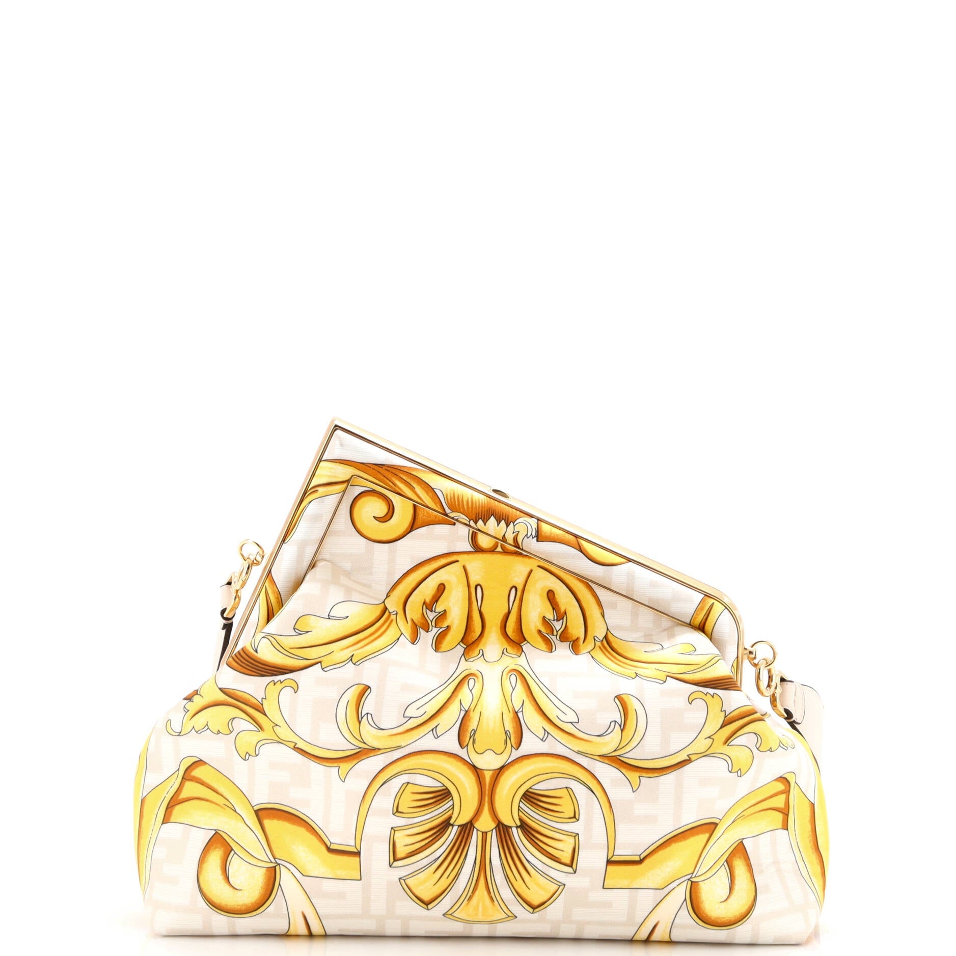 x Versace Fendace First Bag Printed Zucca Silk Medium