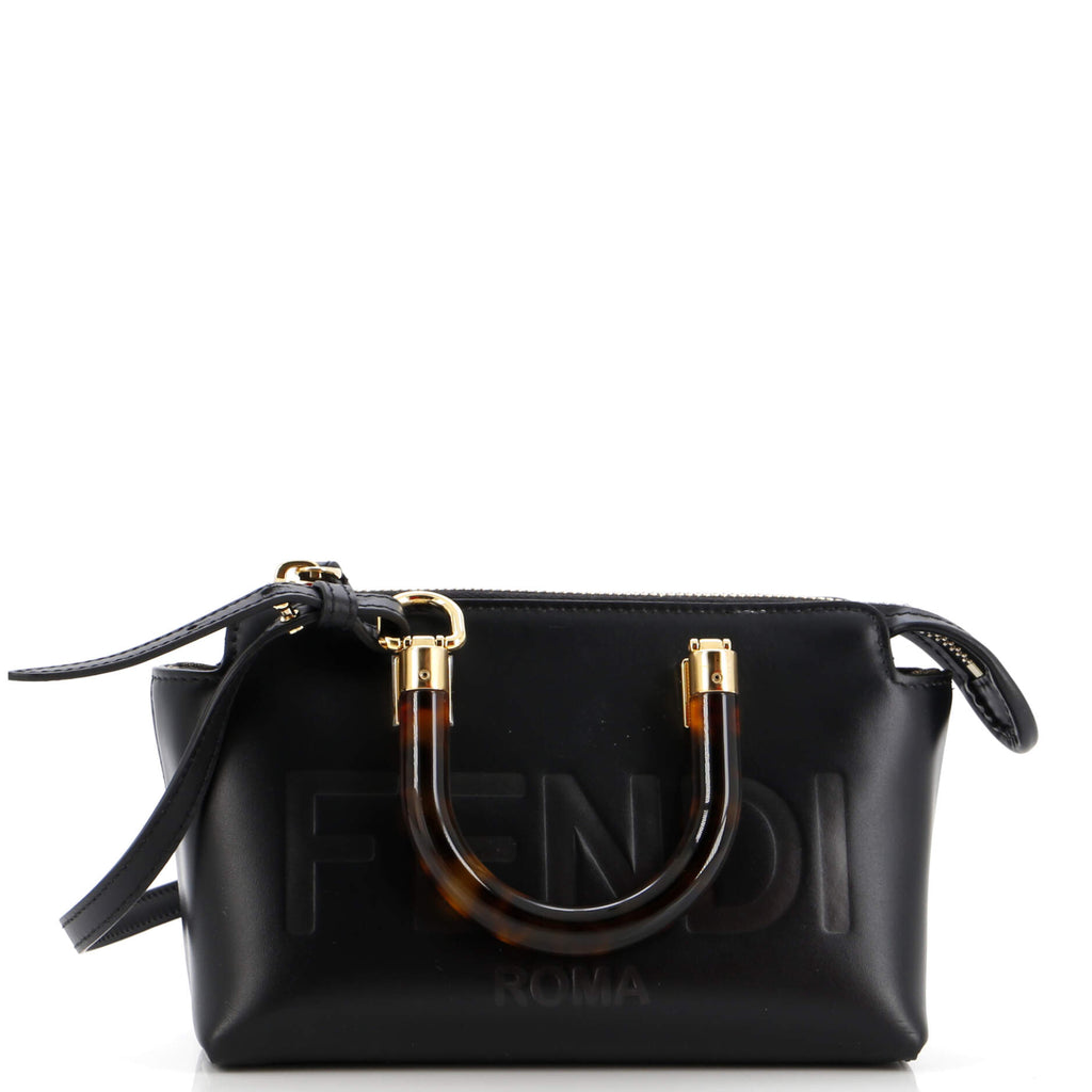 Logo By The Way Top Handle Bag Embossed Leather Mini