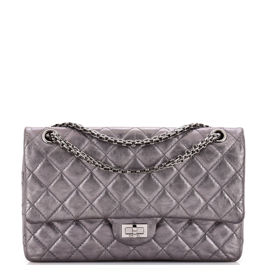 Reissue 2.55 Flap Bag Quilted Metallic Aged Calfskin 226