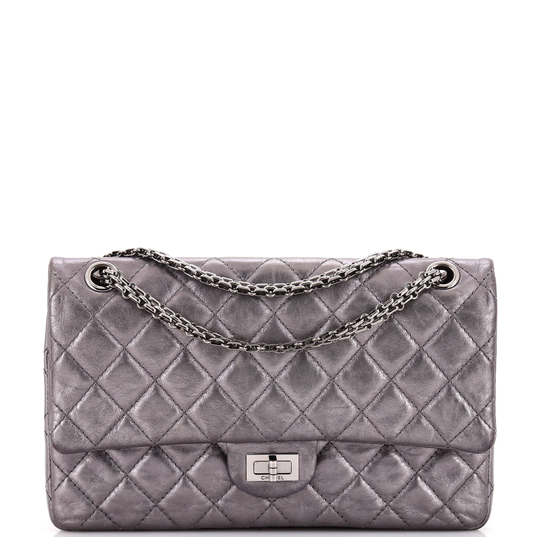 Reissue 2.55 Flap Bag Quilted Metallic Aged Calfskin 226